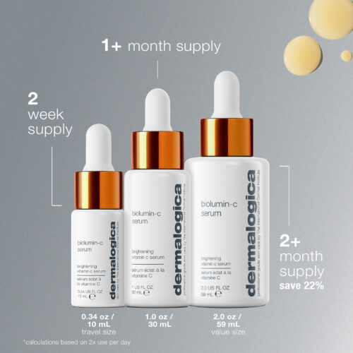 dermalogica biolumin c serum size comparison chart skincareme uk